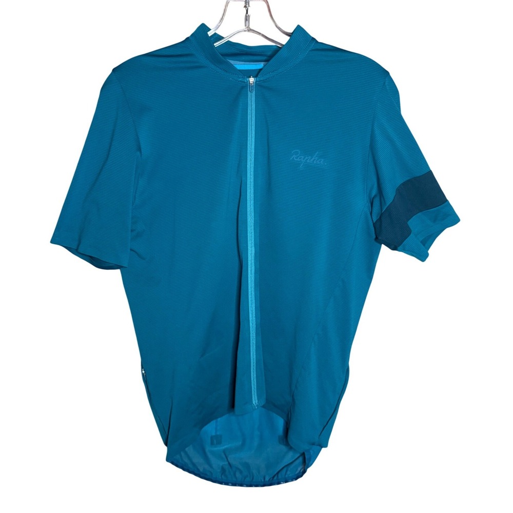 Rapha Womens Size Large Core Cycling Jersey Full Zip Training‎ Top Turquoise
